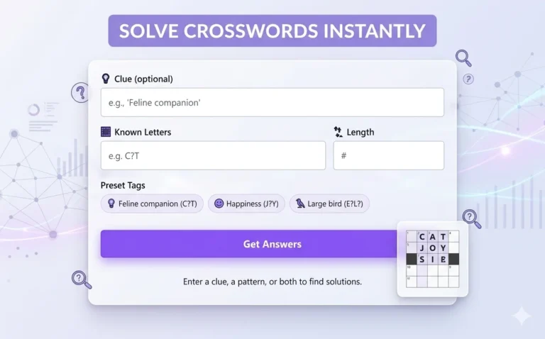 Crossword Clue Calculator
