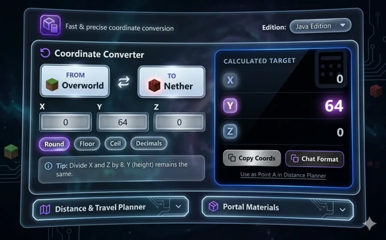 Nether Portal Calculator