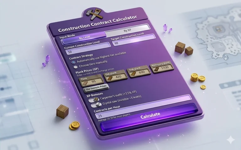 OSRS Mahogany Homes Calculator