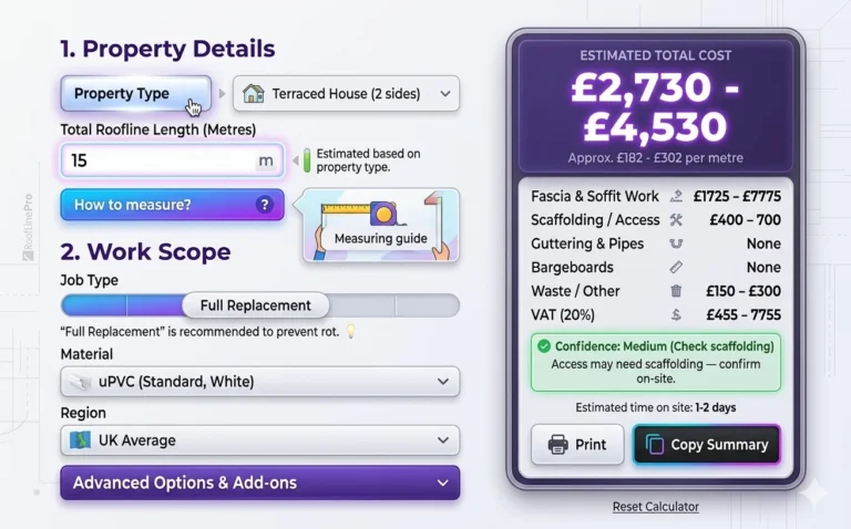 Soffit and Fascia Cost Calculator