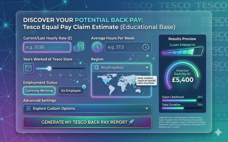 Tesco Equal Pay Claim Calculator