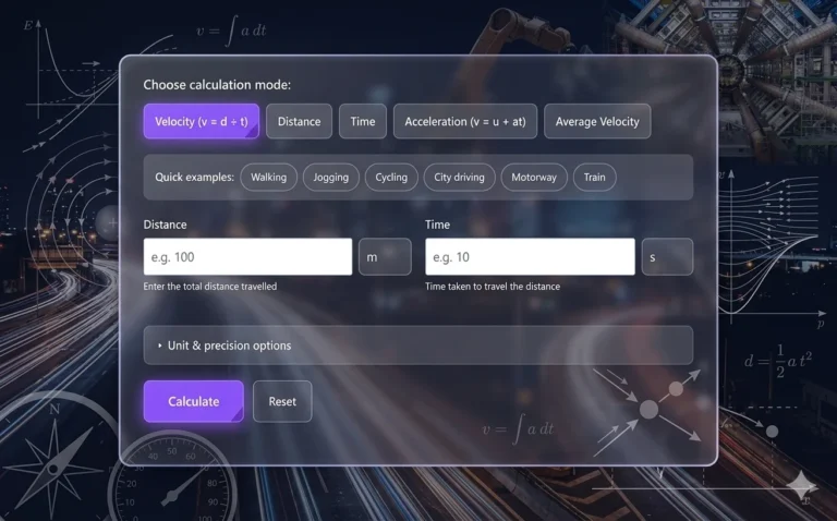 Velocity Calculator