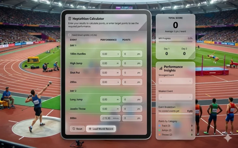 Women's Heptathlon Calculator