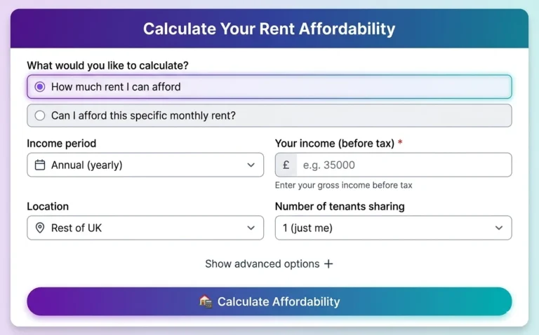 Rent Affordability Calculator UK 2026