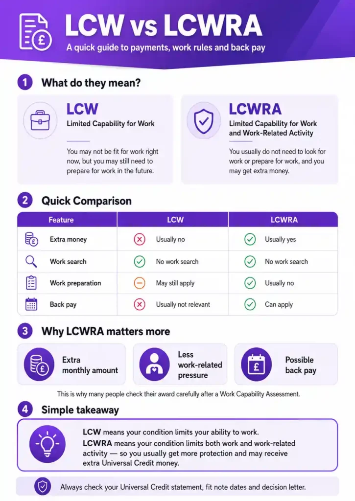 LCW vs LCWRA Comparison Table