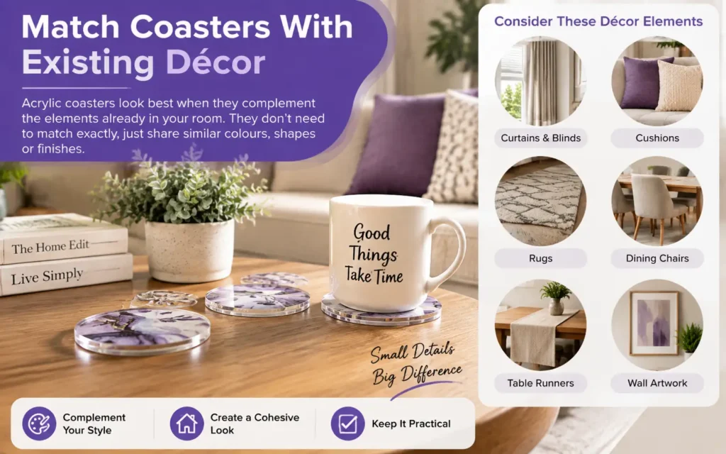 Match Coasters With Existing Décor